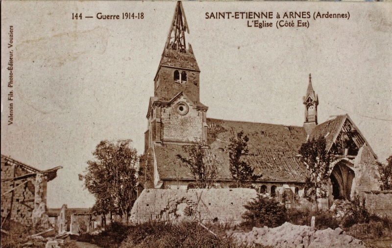 The church at Saint-Etienne near where the gallantry of the men was tested.